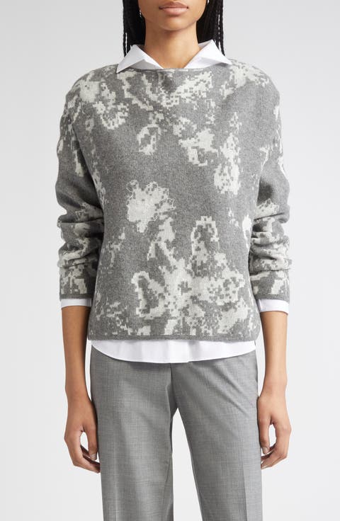 Bateau Neck Jacquard Sweater