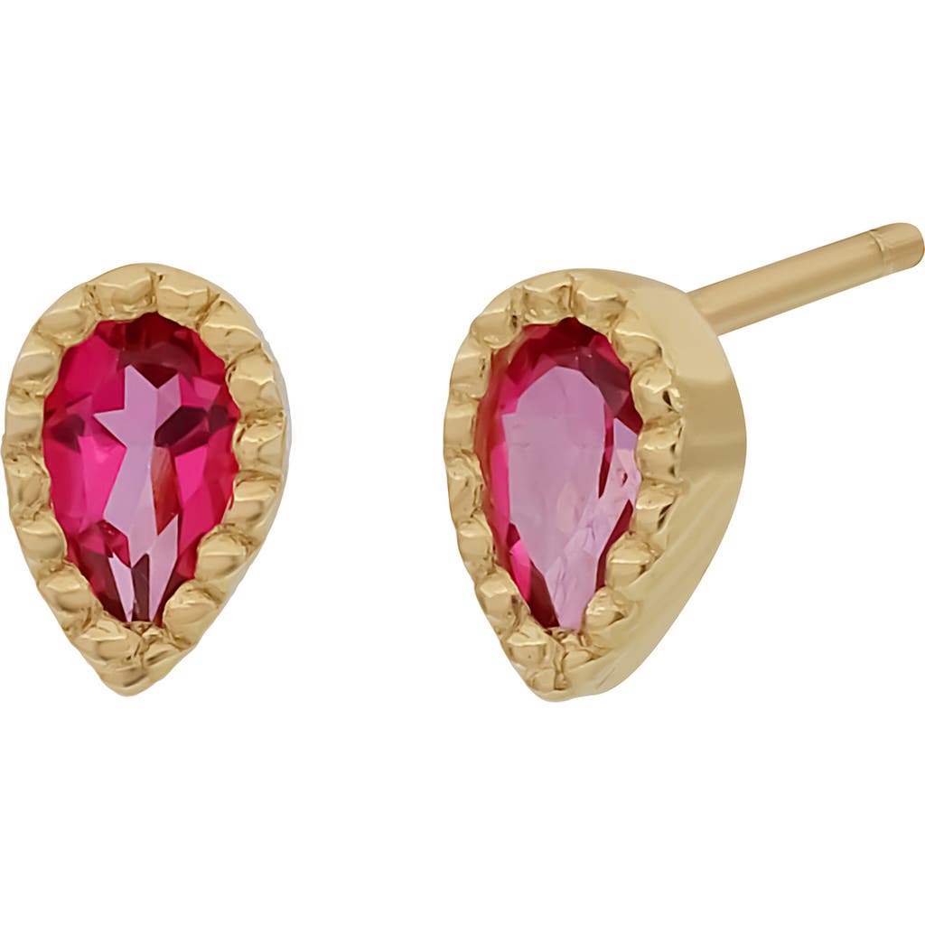 Bony Levy Color 14k Gold Pear Cut Stud Earrings In 14k Yellow Gold - Pito