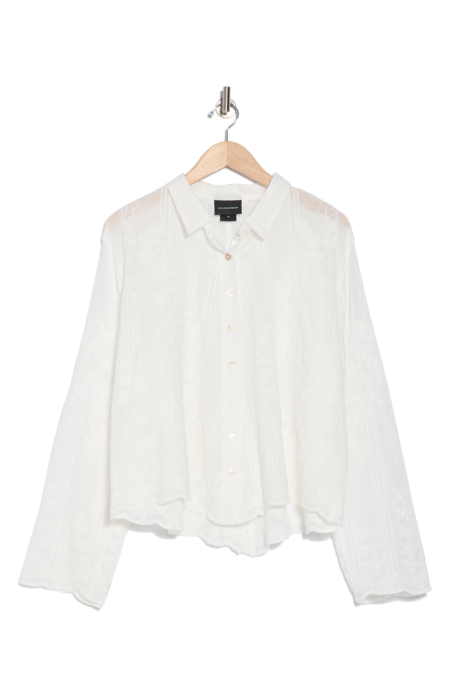 Forgotten Grace Embroidered Button Down Top | Nordstromrack