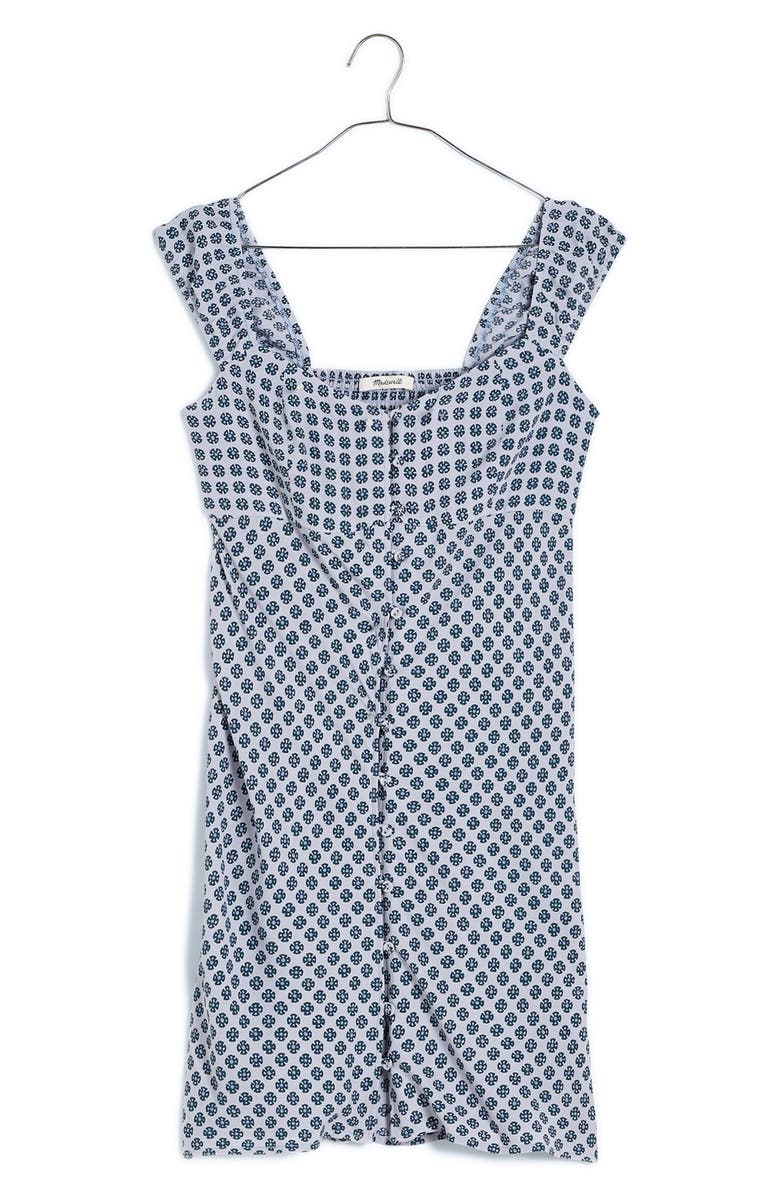 Madewell Cap Sleeve Button Up Minidress, Alternate, color, Washed Lavender