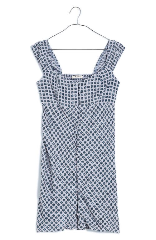 Madewell Cap Sleeve Button Up Minidress In Washed Lavender