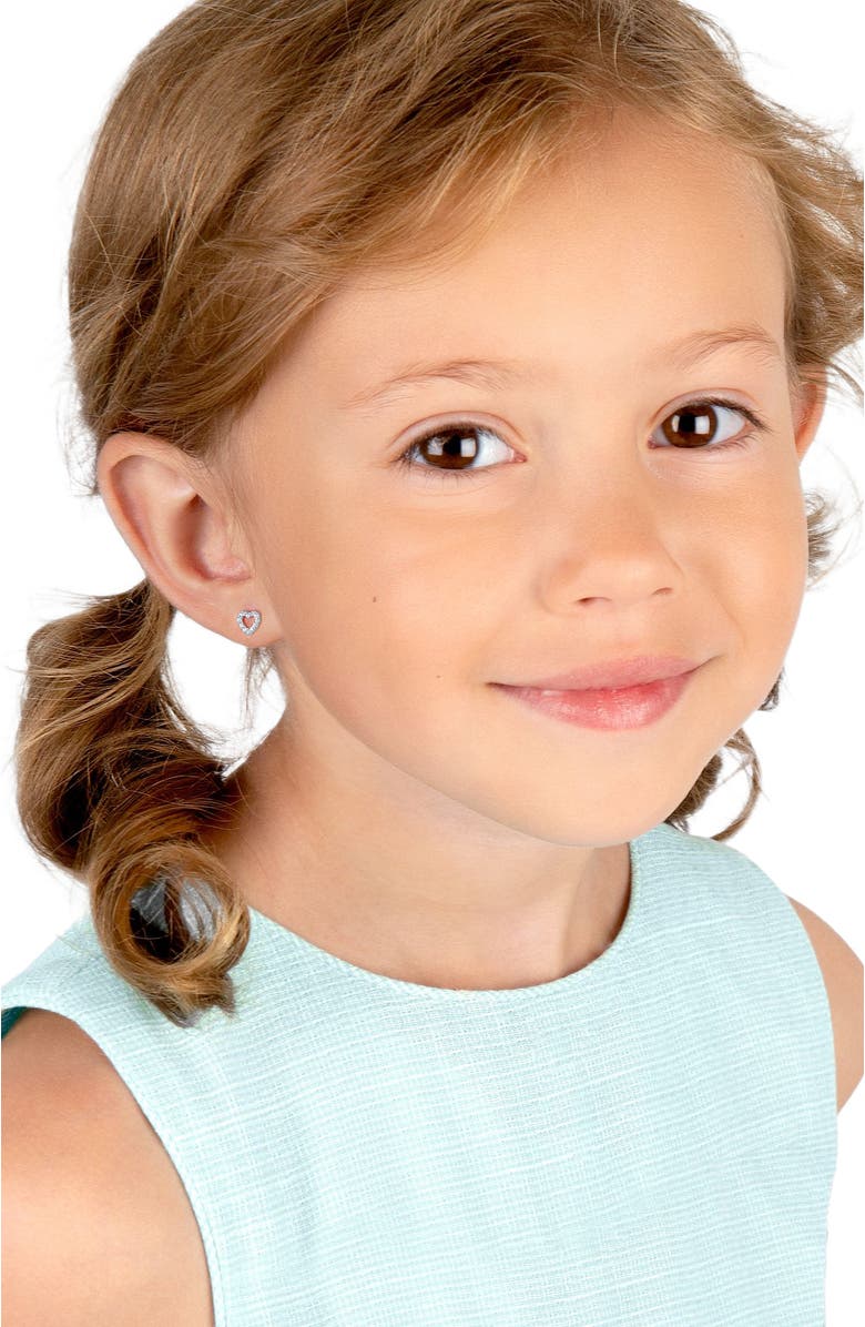 Tiny Blessings 14K Gold Love of Mine Studs Screw Back Earrings, Alternate, color, 14K White Gold