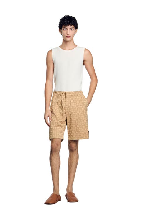 Square Cross jacquard shorts