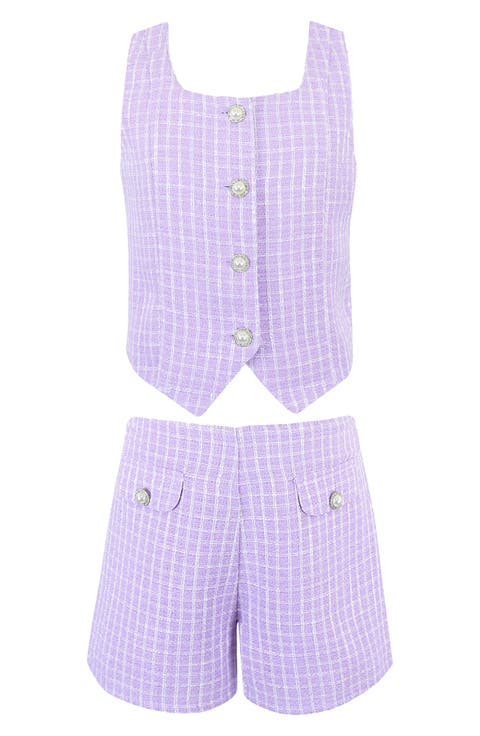 Kids' Bouclé Vest & Shorts Set (Big Kid)