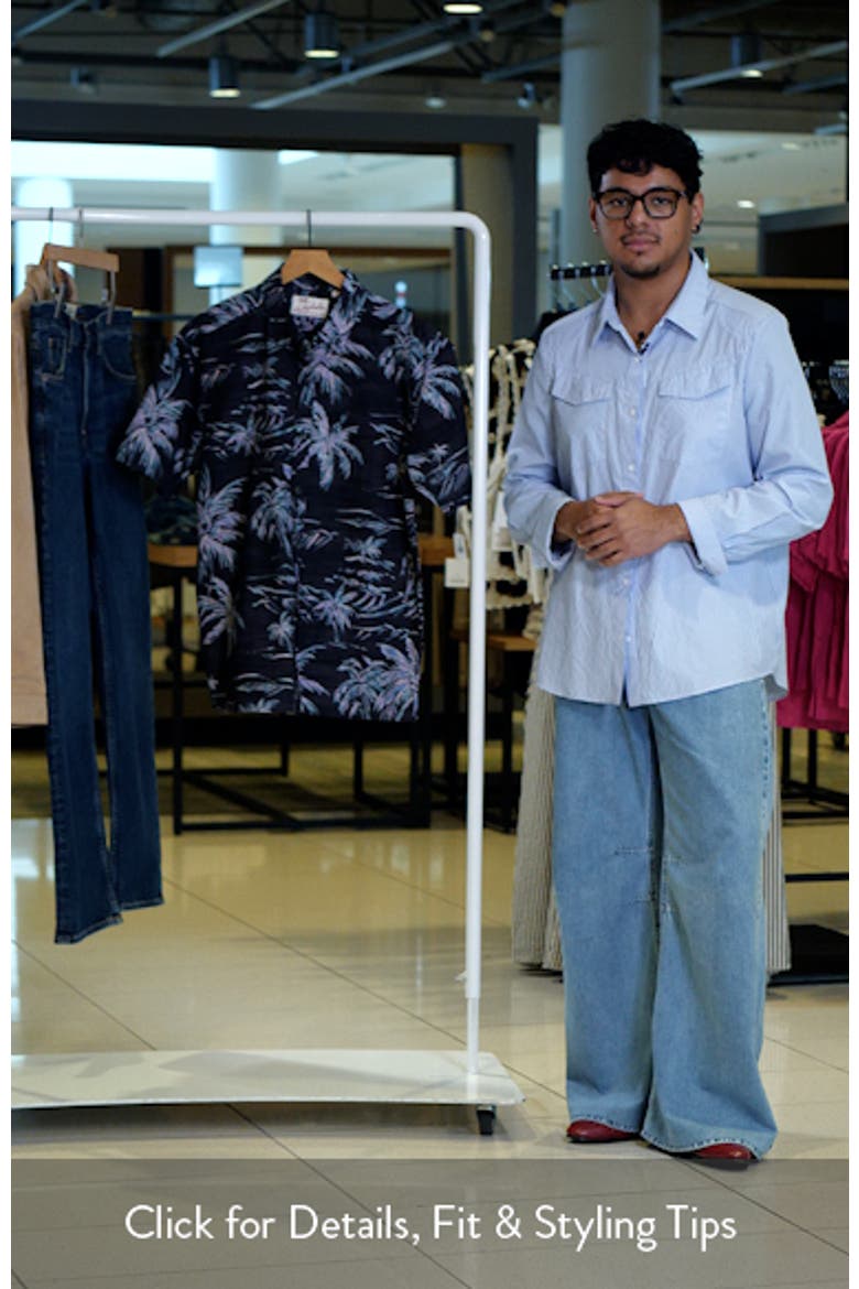 He'e Nalu Print Short Sleeve Cotton Button-Down Shirt video