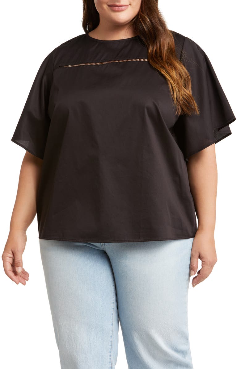 HARSHMAN Zinnia Ladder Trim Cotton Top, Main, color,