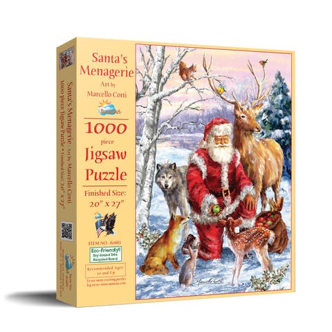 Santa's Menagerie 1000 piece Jigsaw Puzzle for Adults