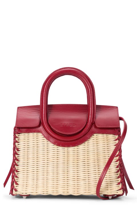 Mini Maude Wicker Top Handle Bag
