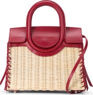 STAUD Mini Maude Wicker Top Handle Bag