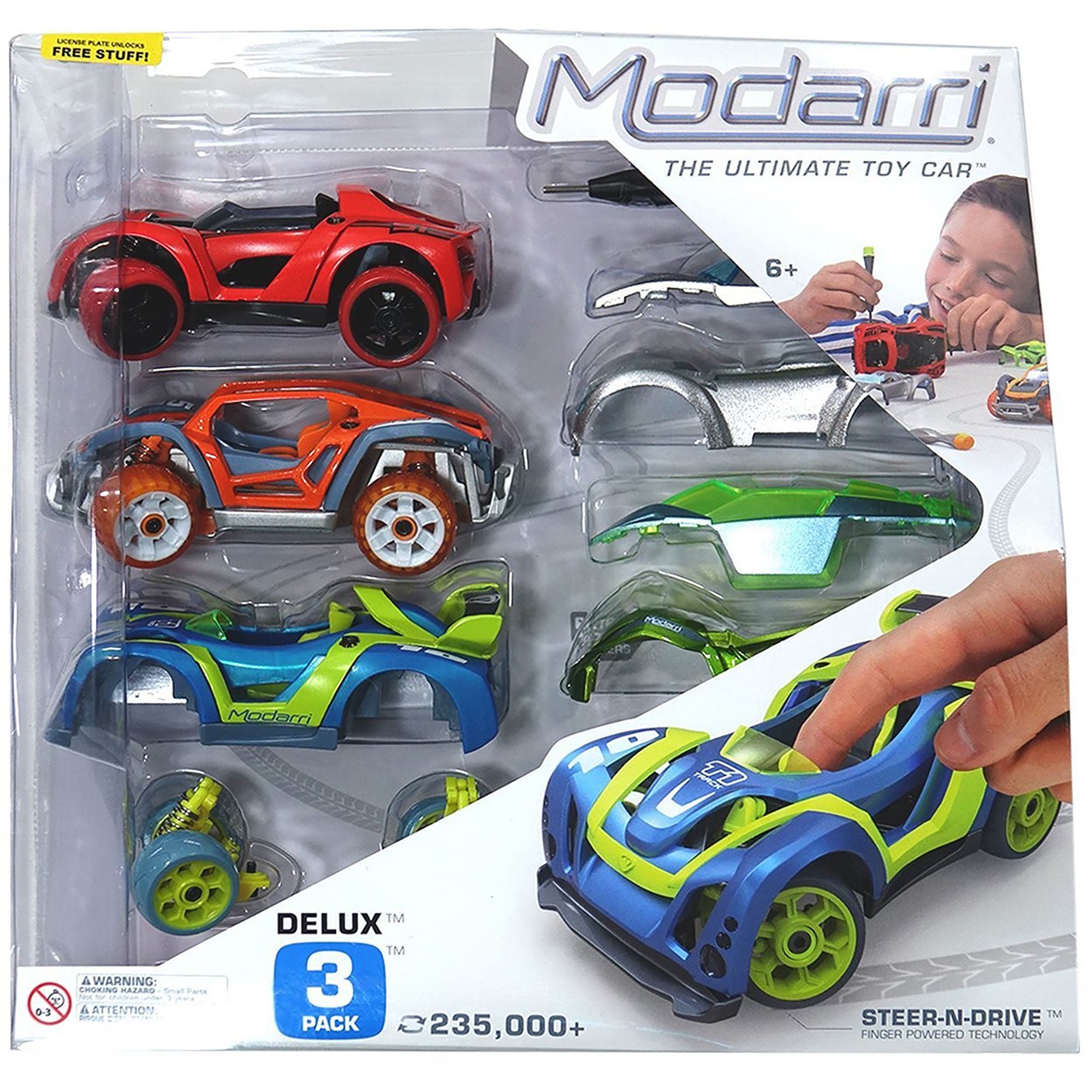 Modarri Deluxe Car 3 Pack, Ages 6+ in Multicolored 