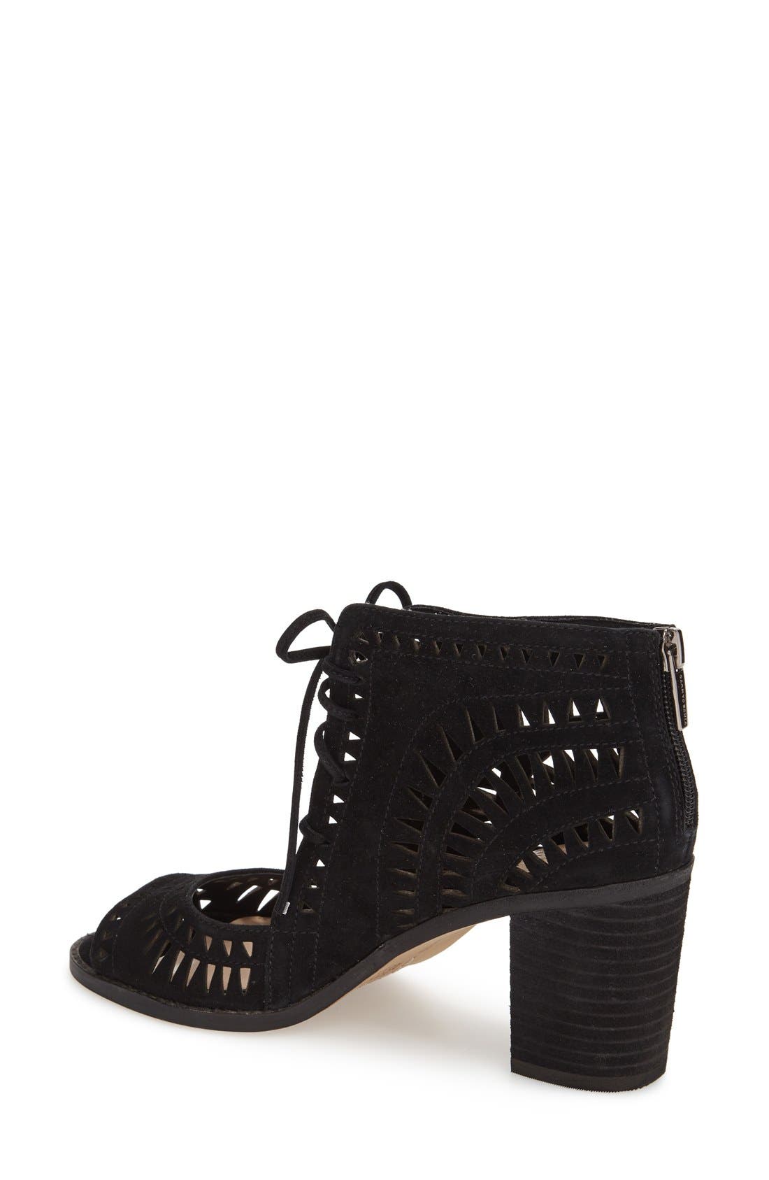 'Tarita' Cutout Lace-Up Sandal (Nordstrom Exclusive), Alternate, color, BLACK