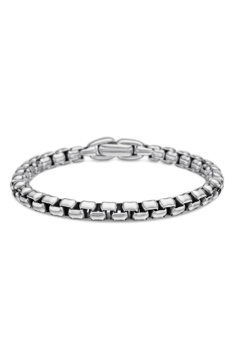 David Yurman Large Box Chain Bracelet, Main, color, Silver