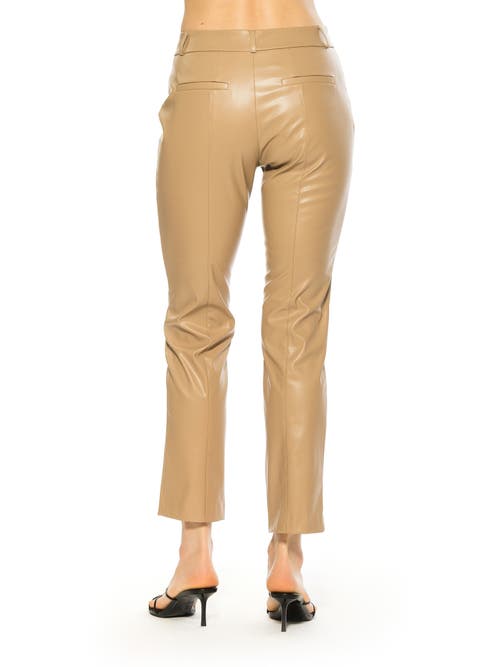 Alexia Admor Lior Vegan Leather Pants In Gold