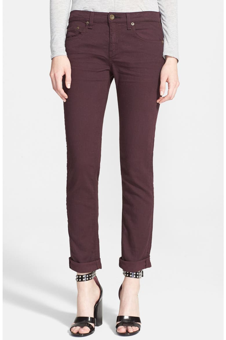 'The Dre' Slim Fit Boyfriend Jeans, Main, color, AGED WINE