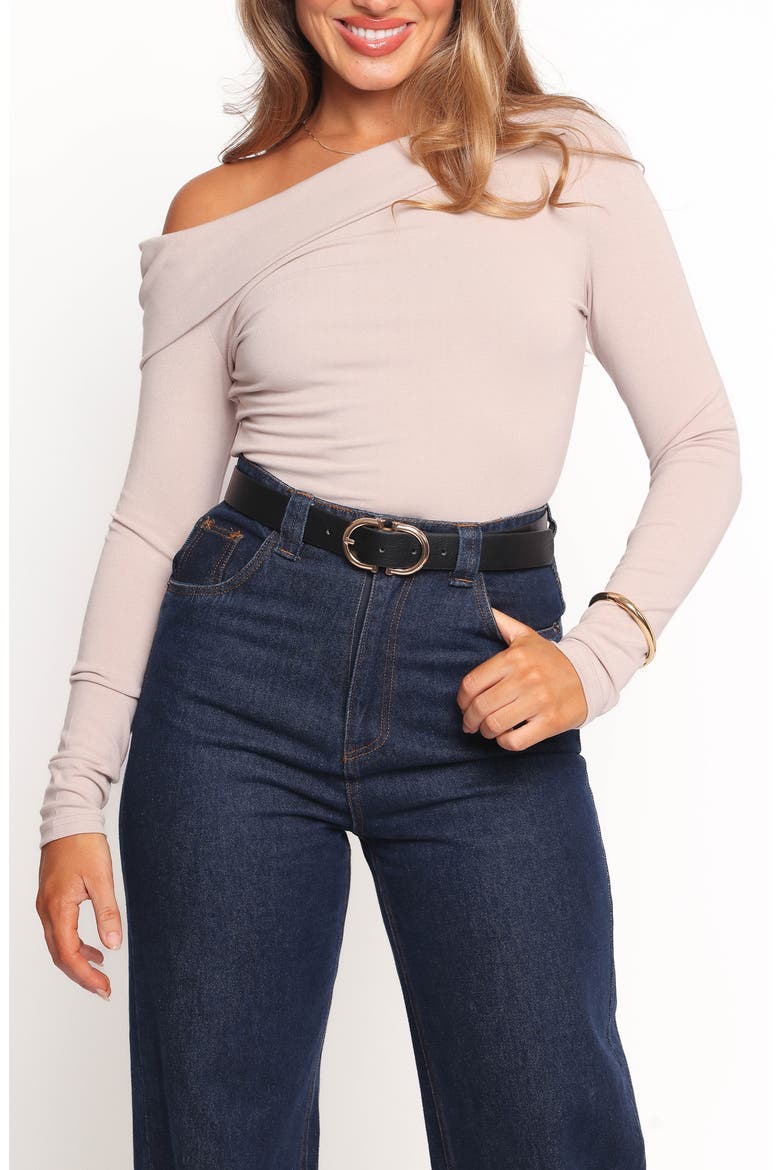 Liah One-Shoulder Top, Main, color, GREY