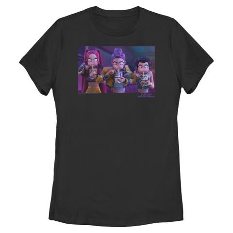 Women's KPop Demon Hunters Rumi, Mira and Zoey Ramyeon  Graphic T-Shirt