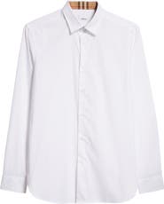 Burberry Sherfield Equestrian Knight Stretch Cotton Poplin Button-Up Shirt
