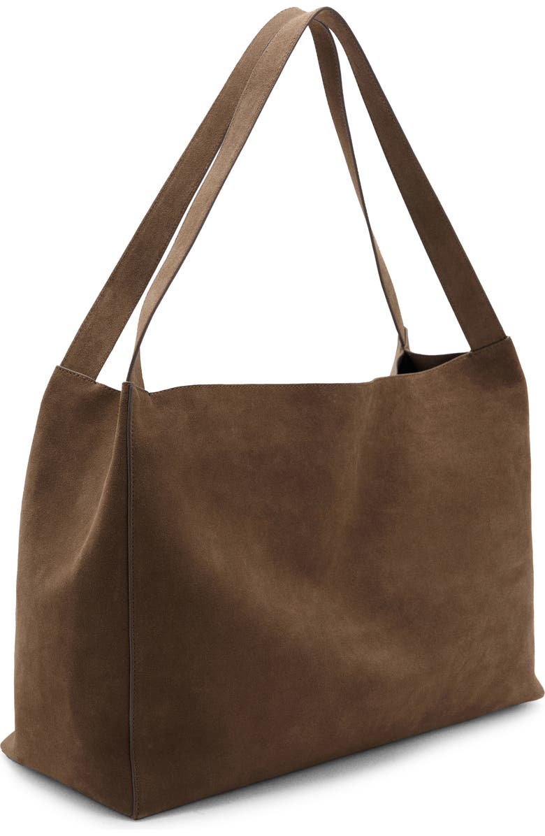 MANGO Suede Shopper Bag, Alternate, color,