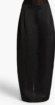Khaite Lucian Pleated Silk Organza Maxi Skirt