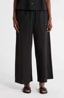 Eileen Fisher Organic Cotton Wide Ankle Length Pants