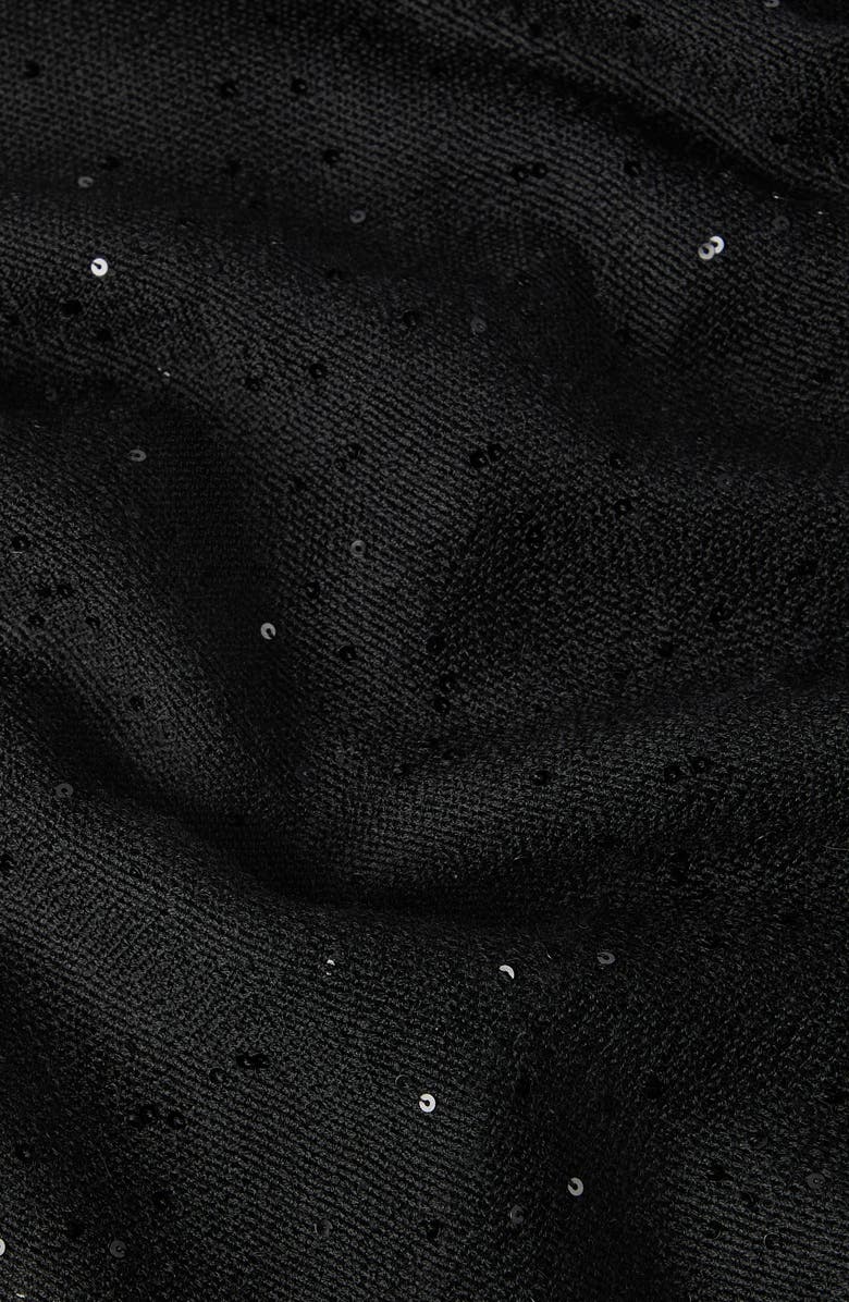 Brunello Cucinelli Cashmere and silk Diamond yarn scarf, Alternate, color, Black