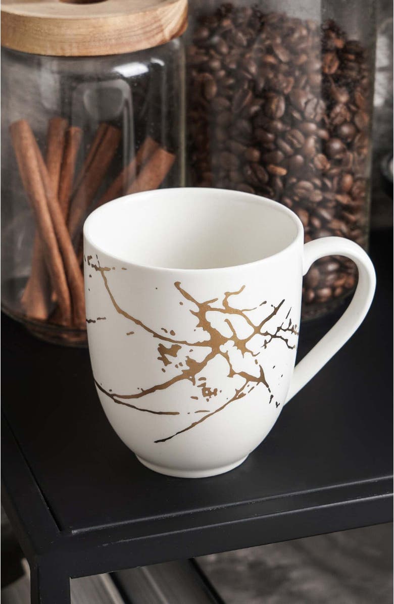 Stone Lain Zora Porcelain 4-Piece Mug Set, Alternate, color, White