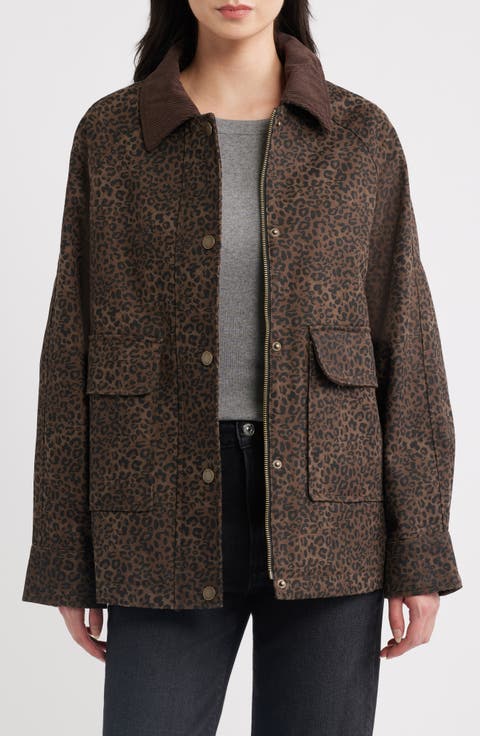 Corduroy Collar Cotton Barn Jacket