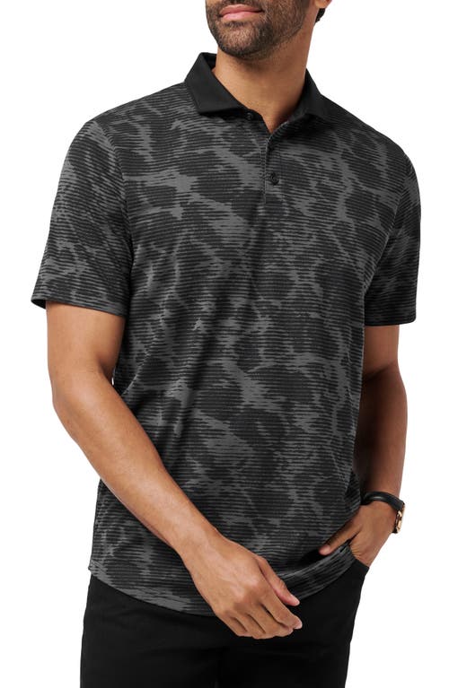 Travismathew Study Abroad Abstract Print Polo In Black