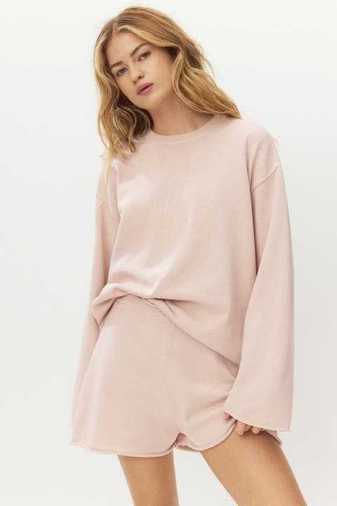 Roll-edge Knitted Shorts