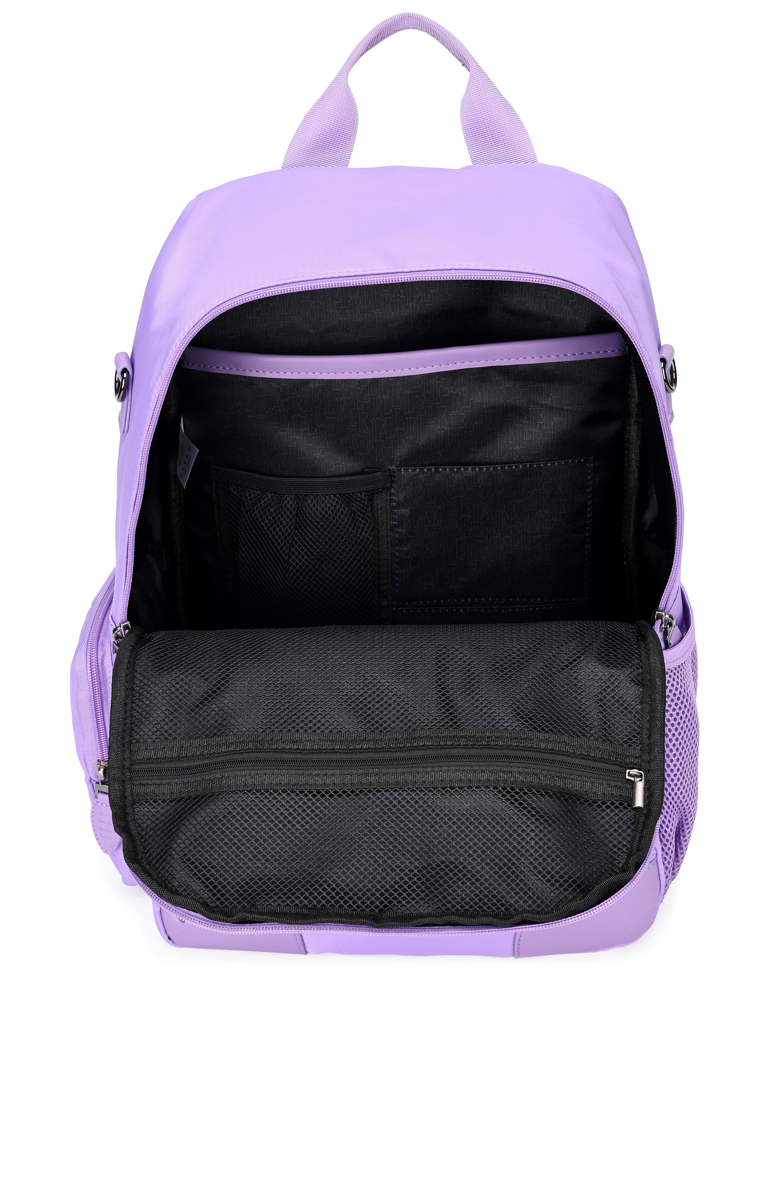 Voyage 20L Twill and Vegan Leather Backpack, Alternate, color, Lavender