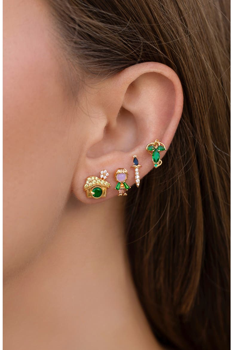Lord of the Rings Frodo Set of 4 Stud Earrings, Alternate, color, GOLD