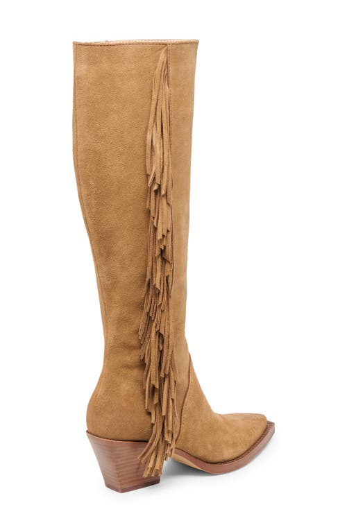 Dolce Vita Roley Fringe Western Boot In Brown