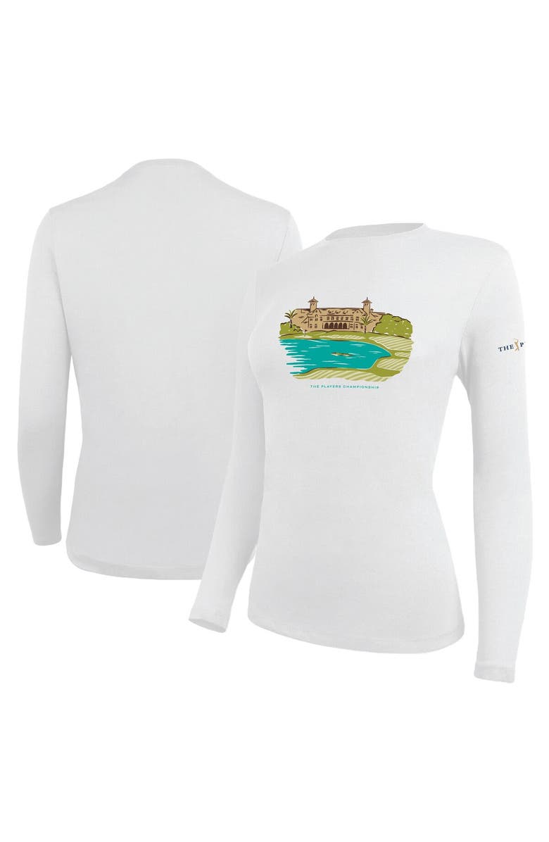 AHEAD Women's Ahead  White THE PLAYERS Clubhouse Chelsea Long Sleeve T-Shirt, Main, color, White