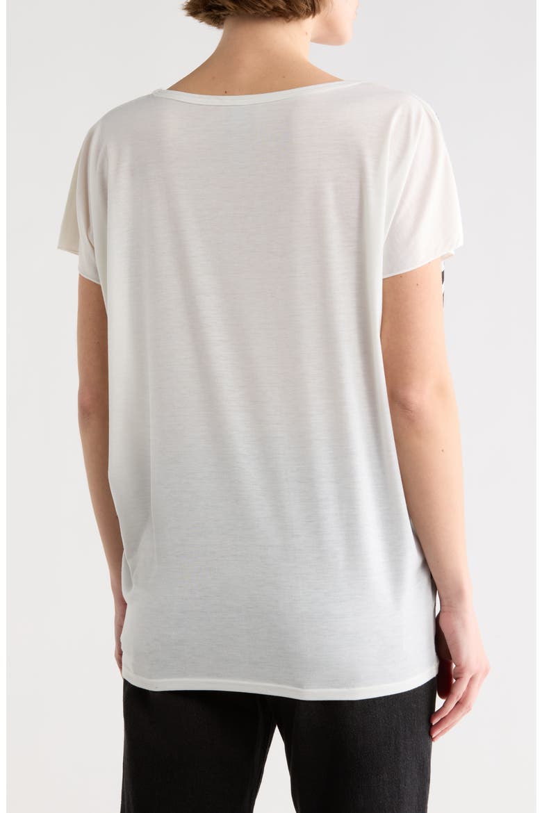Woman Rose Cap Sleeve Graphic T-Shirt, Alternate, color, WHITE PRINT/ BLACK ROSE