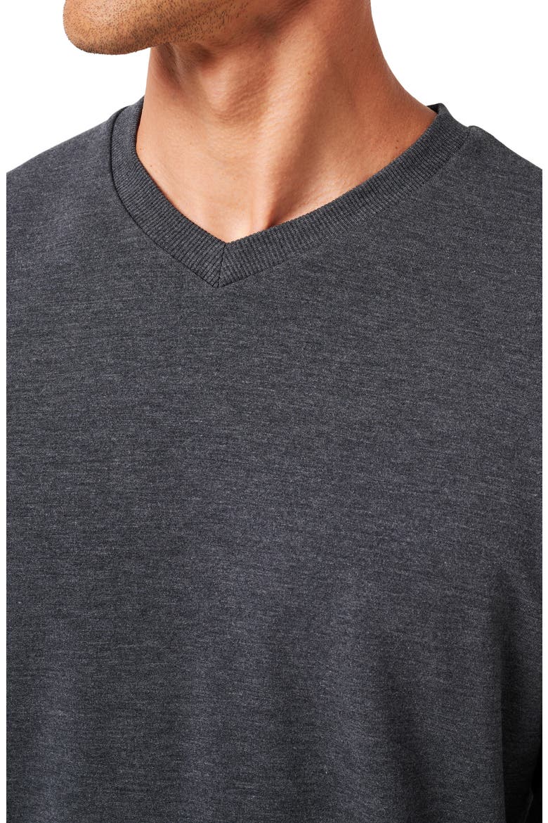 Amenities V-Neck Sweatshirt, Alternate, color, HEATHER DARK GREY