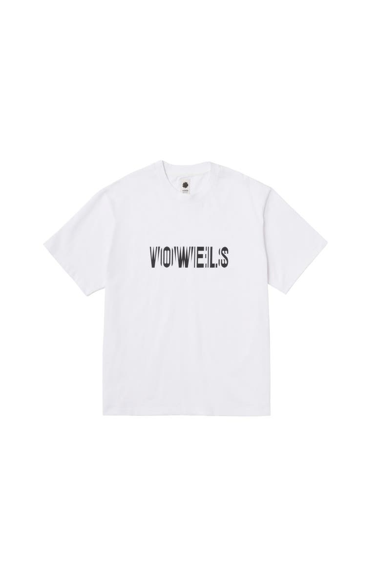 vowels Vibration Tee, Main, color, White
