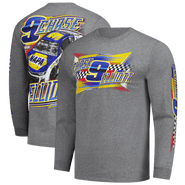 Classic Ink Men's Classic Ink Heather Charcoal Chase Elliott Long Sleeve T-Shirt