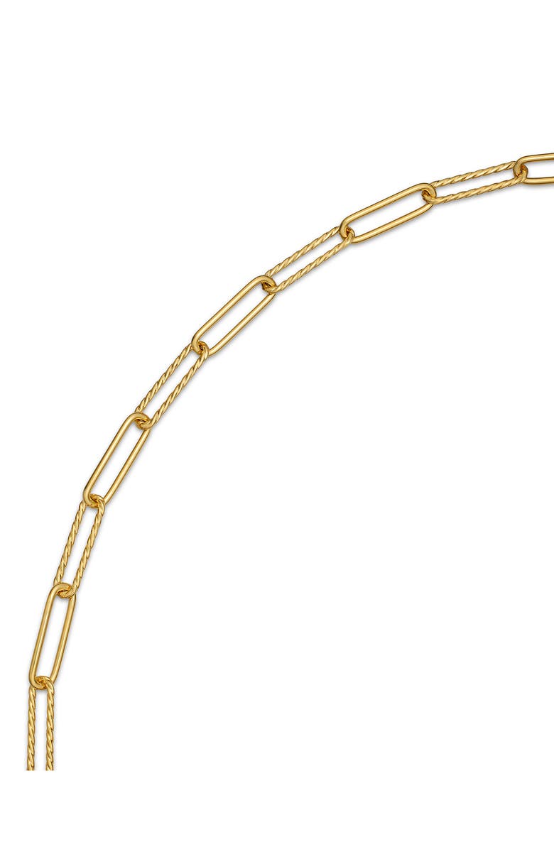 David Yurman DY Madison<sup>®</sup> Elongated Chain Necklace in 18K Yellow Gold, 3.5mm, Alternate, color, 18K Yellow Gold