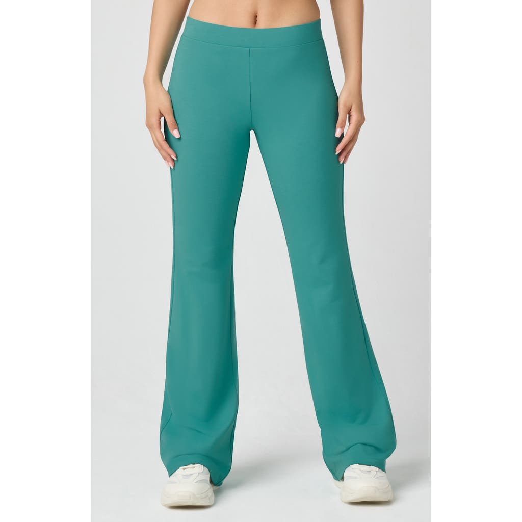 Florence By Mills Sporty Terry Flare Pants In Green