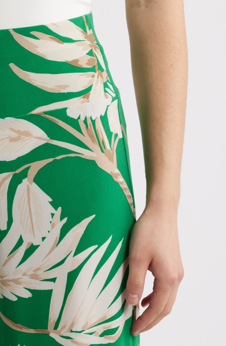 Anne Klein High Waist Print Pull-On Wide Leg Pants, Alternate, color,