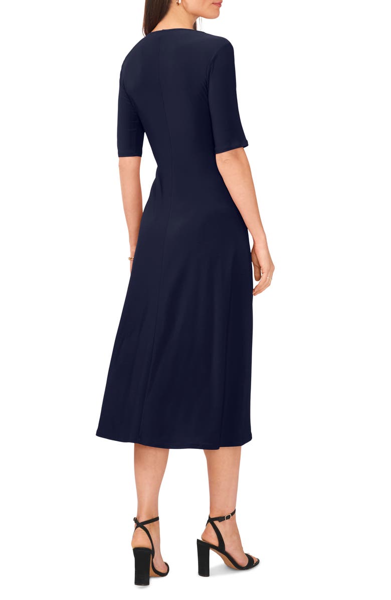 Chaus V-Neck Dress, Alternate, color, Navy