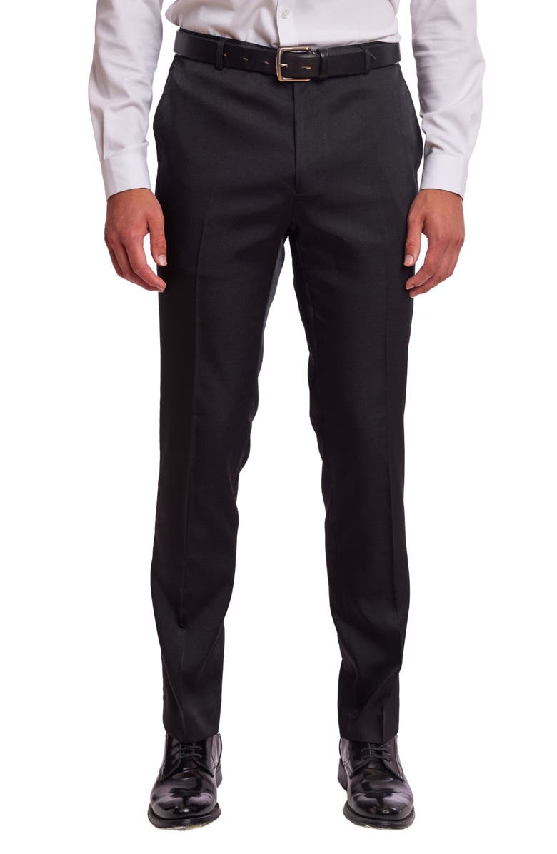 PAISLEY & GRAY Sloane Slim Fit Tuxedo Pants, Main, color, All Black