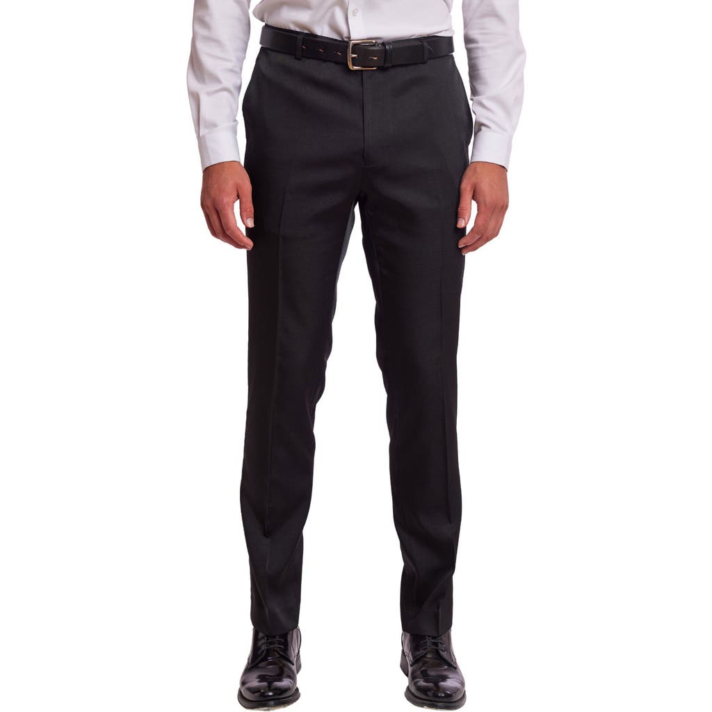 Paisley & Gray Sloane Slim Fit Tuxedo Pants In Black
