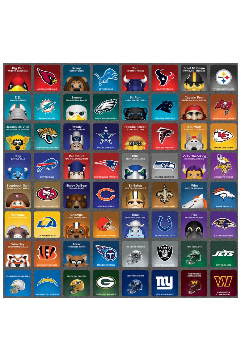 NFL Mascots Matching Game, Alternate, color, Multicolor