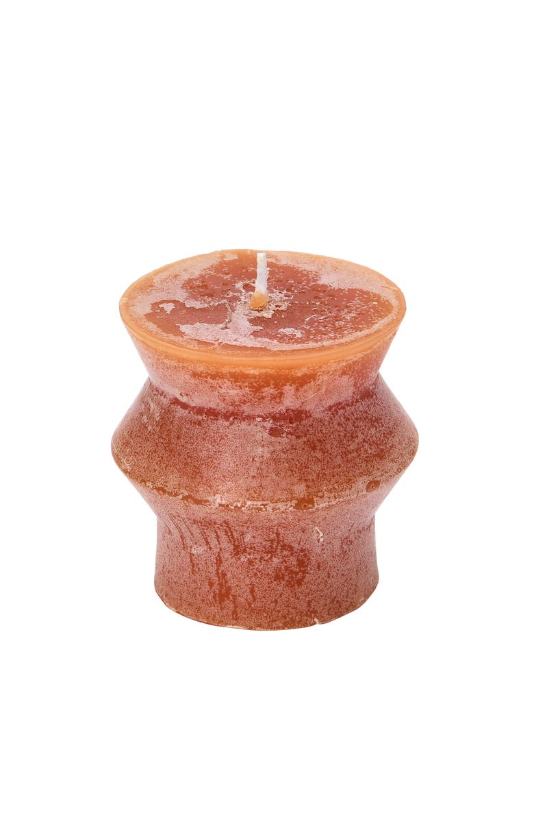 Storied Home Unscented Pillar Candle, Main, color, Orange