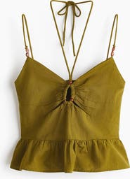 H&M Linen-blend Strappy Top