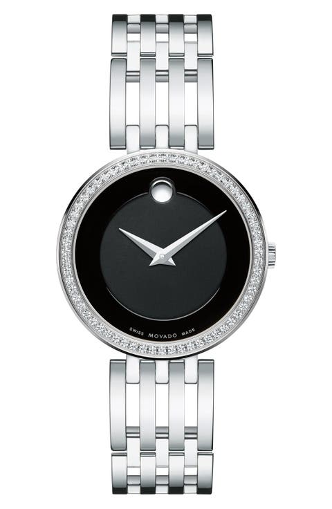 'Esperanza' Diamond Bezel Bracelet Watch, 28mm