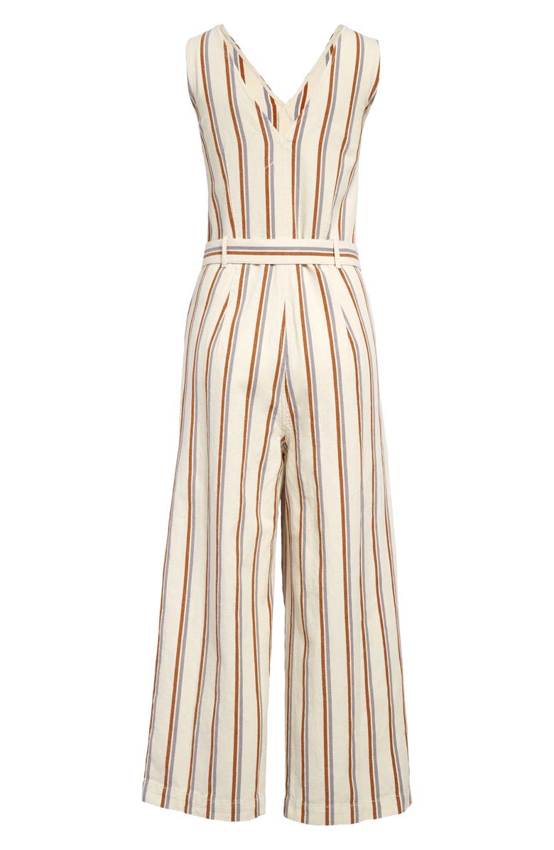 Madewell Stripe Pull-On Jumpsuit, Alternate, color, 