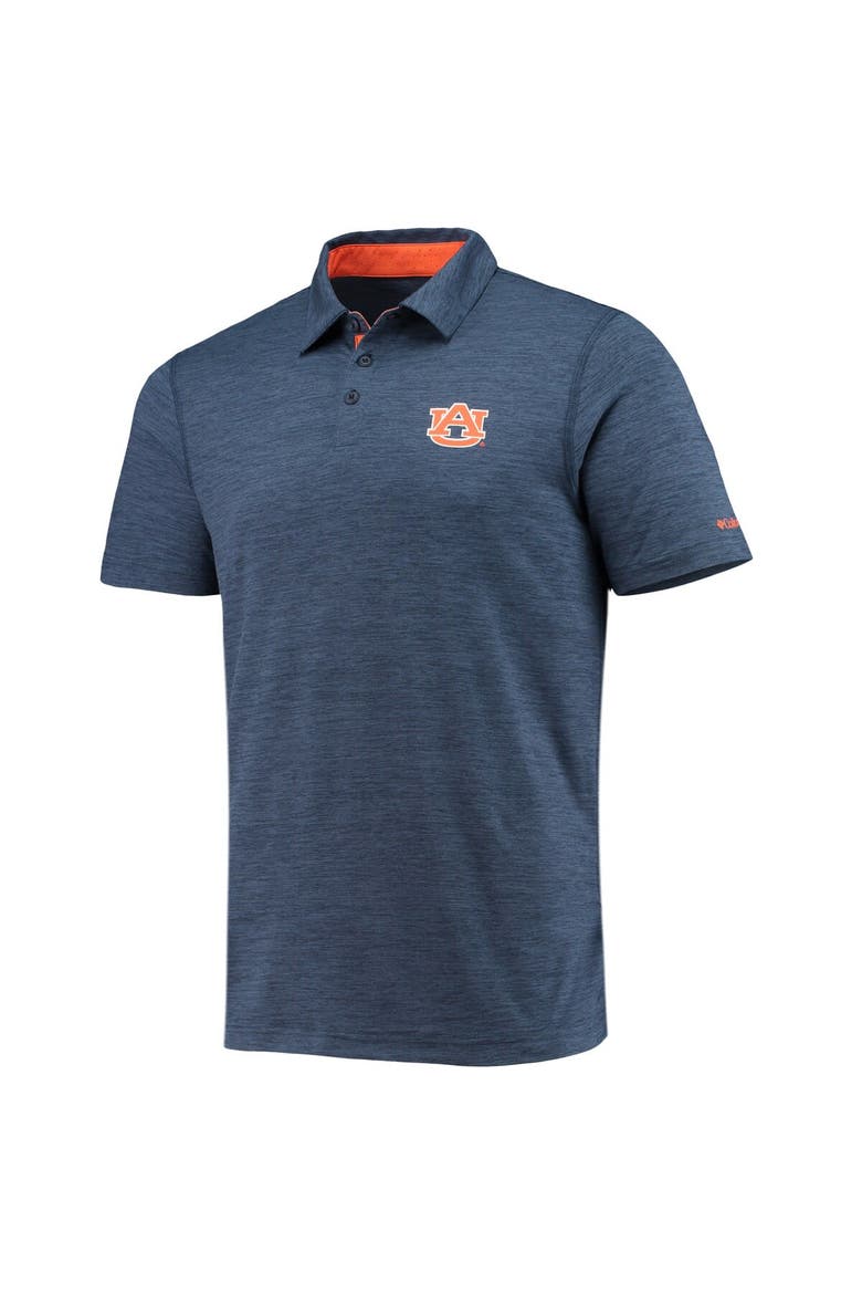 Men's Columbia Navy Auburn Tigers Tech Trail Omni-Shade Polo, Alternate, color, Navy