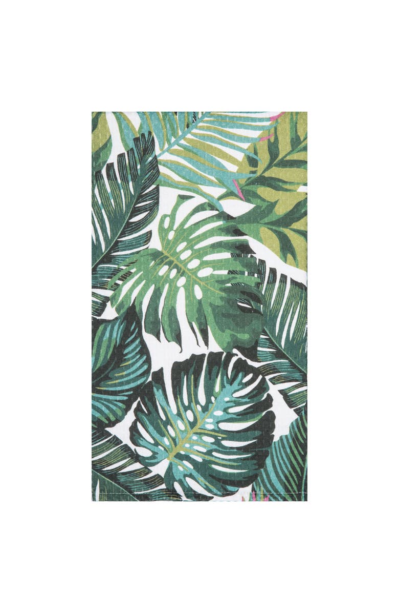 C&F Home 27" x 18" Palm Leaves Kitchen and Bathroom Graphic Print Hand Towel, Main, color, Green